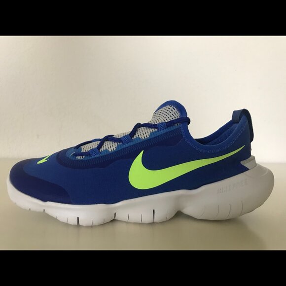 NEW Kids’ Nike Free RN 5.0 2020 GS (CJ2079-400) Hyper Royal/Ghost Green